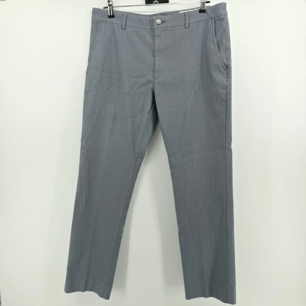 Mizzen & Main Performance Chino Mens Pants 34x29 Solid Light Blue Cotton Blend